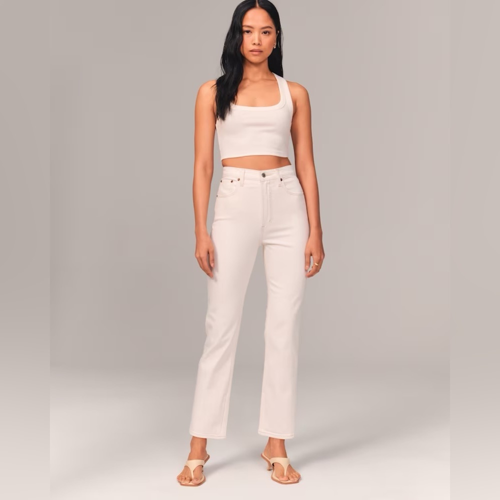 Abercrombie and Fitch Ultra High Rise Ankle Straight Jeans